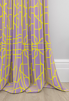 Bamboo Candy, Yellow Lilac - Made To Measure Curtains